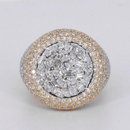 10k Solid Gold Lab Diamond Round Cluster Ring - 30384