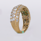 10k Solid Gold Lab Diamond Triple Halo Luxe Men's Ring - 30353
