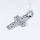 10k Solid White Gold Lab Diamond Cross Pendant - 60557