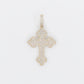 10k Solid Gold Diamond Motif Cross - 60165