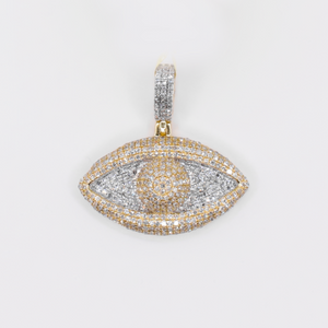 10k Gold Diamond Evil Eye Pendant - 60597