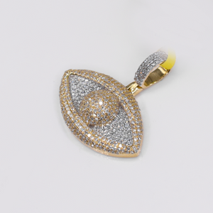 10k Gold Diamond Evil Eye Pendant - 60597
