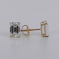 14k Solid Gold VVS Lab Diamond 8mm Solitaire Earrings - 50343