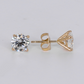 14k Solid Gold Lab Diamond 8mm Solitaire Pushback Earrings - 50334