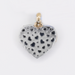 14k Solid Gold Diamond Drip Heart Pendant - 60576