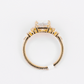 14k Solid Gold Lab Diamond Emerald Cut Engagement Ring - 30365