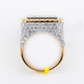 10k Solid Gold Lab Diamond Square Ring - 30381