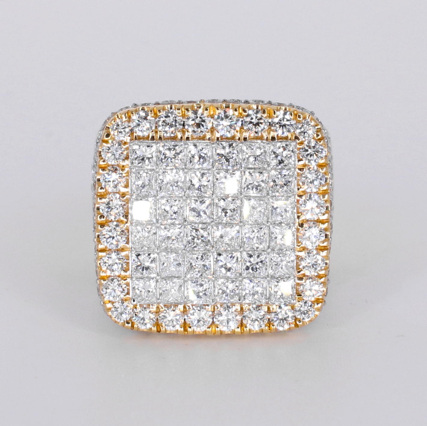 10k Solid Gold Lab Diamond Square Ring - 30381