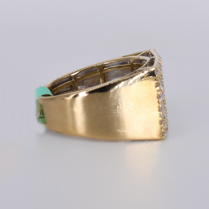 10k Solid Gold Lab Diamond Square Ring - 30388