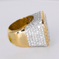 10k Solid Gold Lab Diamond Square Ring - 30381