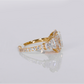 14k Solid Gold Lab Diamond Emerald Cut Engagement Ring - 30363