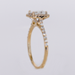14k Solid Gold Lab Diamond Emerald Cut Ring - 30344