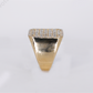 10k Solid Gold Lab Diamond Square Men's Ring - 30349