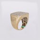 10k Solid Gold Lab Diamond Square Men's Ring - 30349