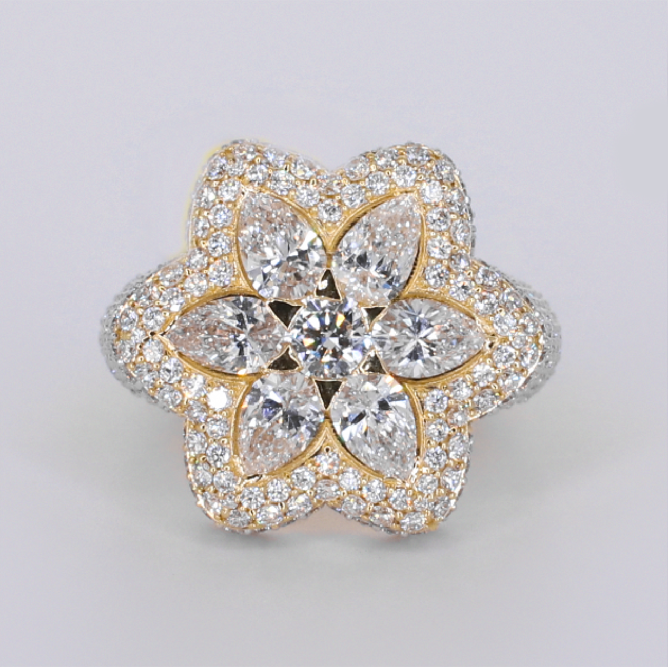 10k Solid Gold Lab Diamond Star Ring - 30386