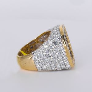 10k Solid Gold Lab Diamond Square Ring - 30383