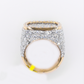 10k Solid Gold Lab Diamond Square Ring - 30383