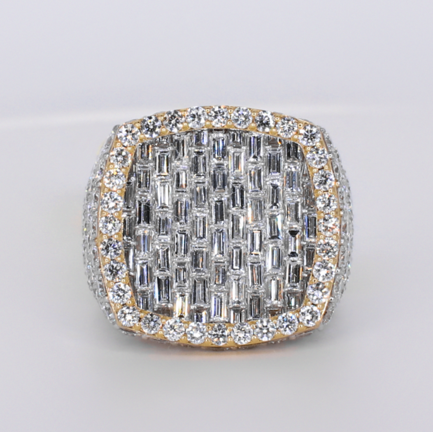 10k Solid Gold Lab Diamond Square Ring - 30383