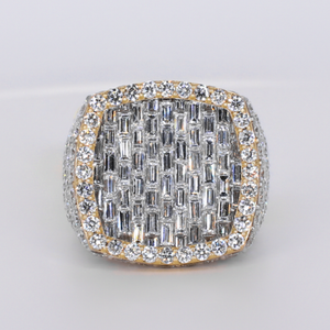 10k Solid Gold Lab Diamond Square Ring - 30383