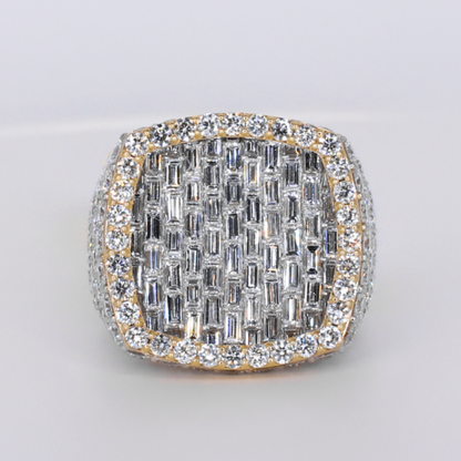 10k Solid Gold Lab Diamond Square Ring - 30383