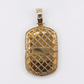 10k Gold Diamond Dog Tag Pendant - 60625