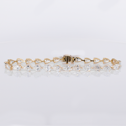 14k Yellow Gold Lab Diamond 4mm Timeless Elegance Bracelet - 20214