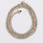 10k Solid Yellow Gold 3.5mm Lab VVS Diamond Tennis Chain - 10118