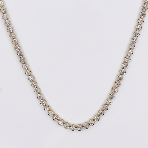 10k Solid Yellow Gold 3.5mm Lab VVS Diamond Tennis Chain - 10118