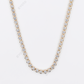 14k Solid Yellow Gold 4.5mm Lab VS Diamond Tennis Chain - 10119