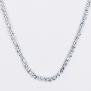 10k Solid White Gold 4mm Lab VS Diamond Tennis Chain - 10122