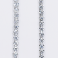 10k Solid White Gold 4mm Lab VS Diamond Tennis Chain - 10122