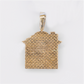 14k Solid Gold Diamond Trap House Pendant - 60606