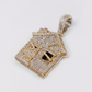 14k Solid Gold Diamond Trap House Pendant - 60606