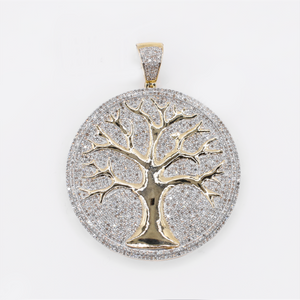 10k Gold Diamond Tree Of Life Pendant - 60618