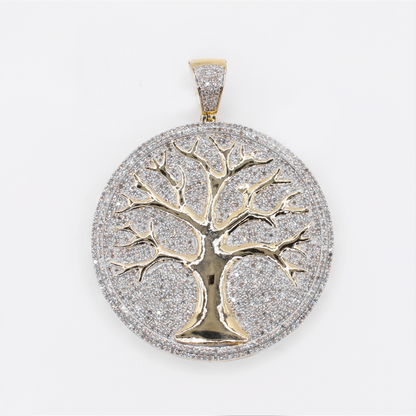 10k Gold Diamond Tree Of Life Pendant - 60618