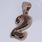 10k Solid Gold Lab Diamond Custom 5 Pendant - 60672