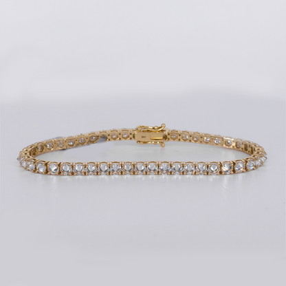 14k Gold Upside Down Lab Diamond 4mm Tennis Bracelet - 20237