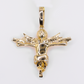 10k Solid Gold Diamond Double Uzi Angel Pendant - 60626