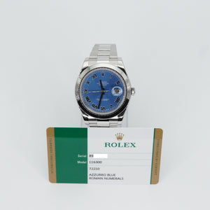 Rolex Datejust 41mm 116300 - Stainless Steel - Blue Roman Dial