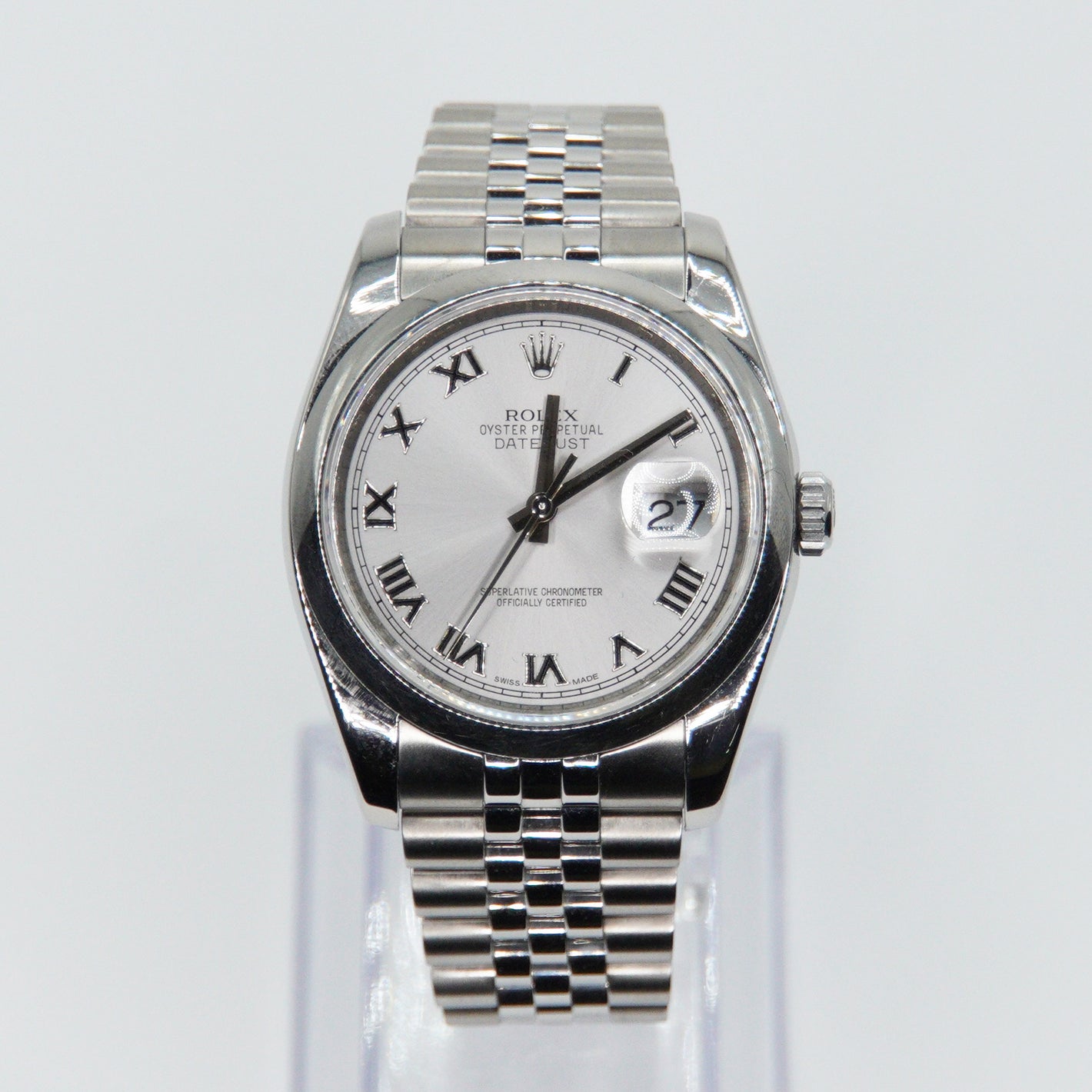 Rolex Datejust 36mm 116200 - White Romen Numeral Dial - 40007