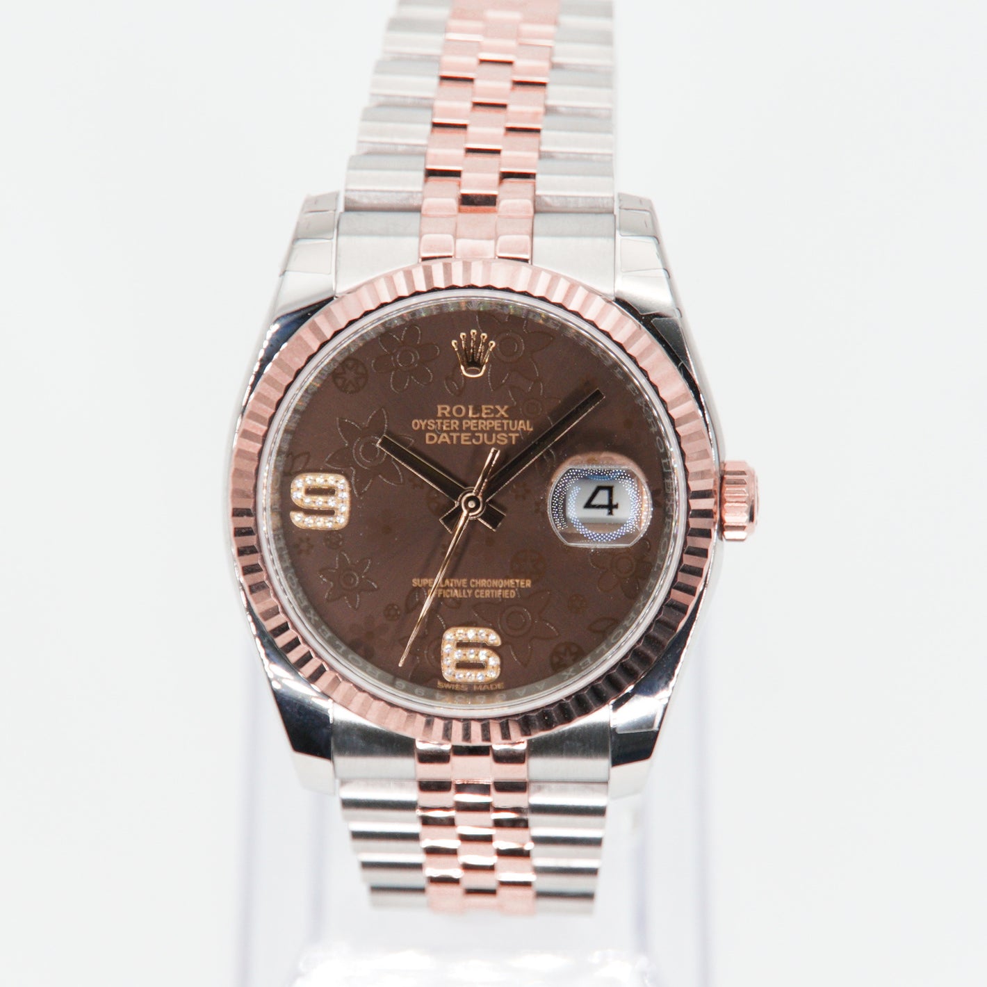 Rolex Datejust 36mm 116231 - 18k Rose Gold & Stainless - Flower Diamond Dial - 40029