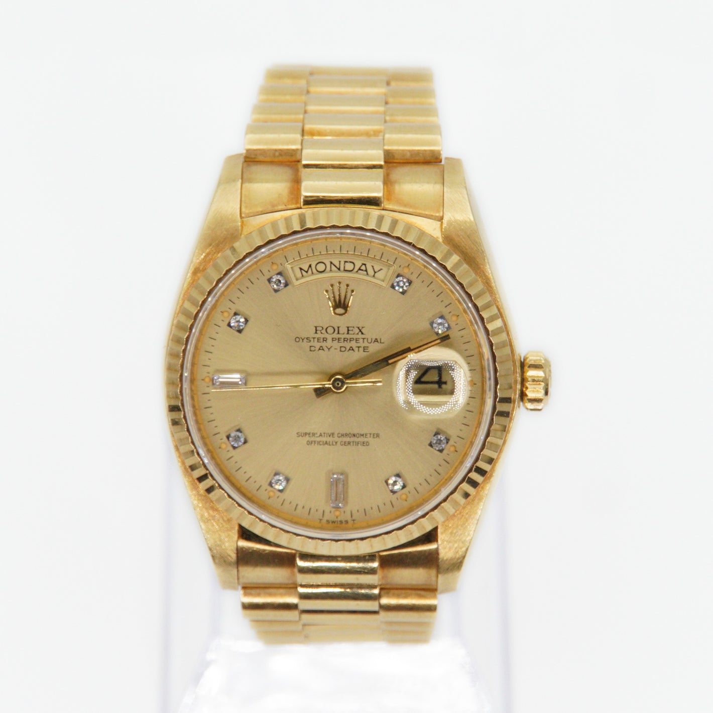 Rolex Day Date 36mm Presidential 18038 - 18k Yellow Gold - Diamond Dial - 40036