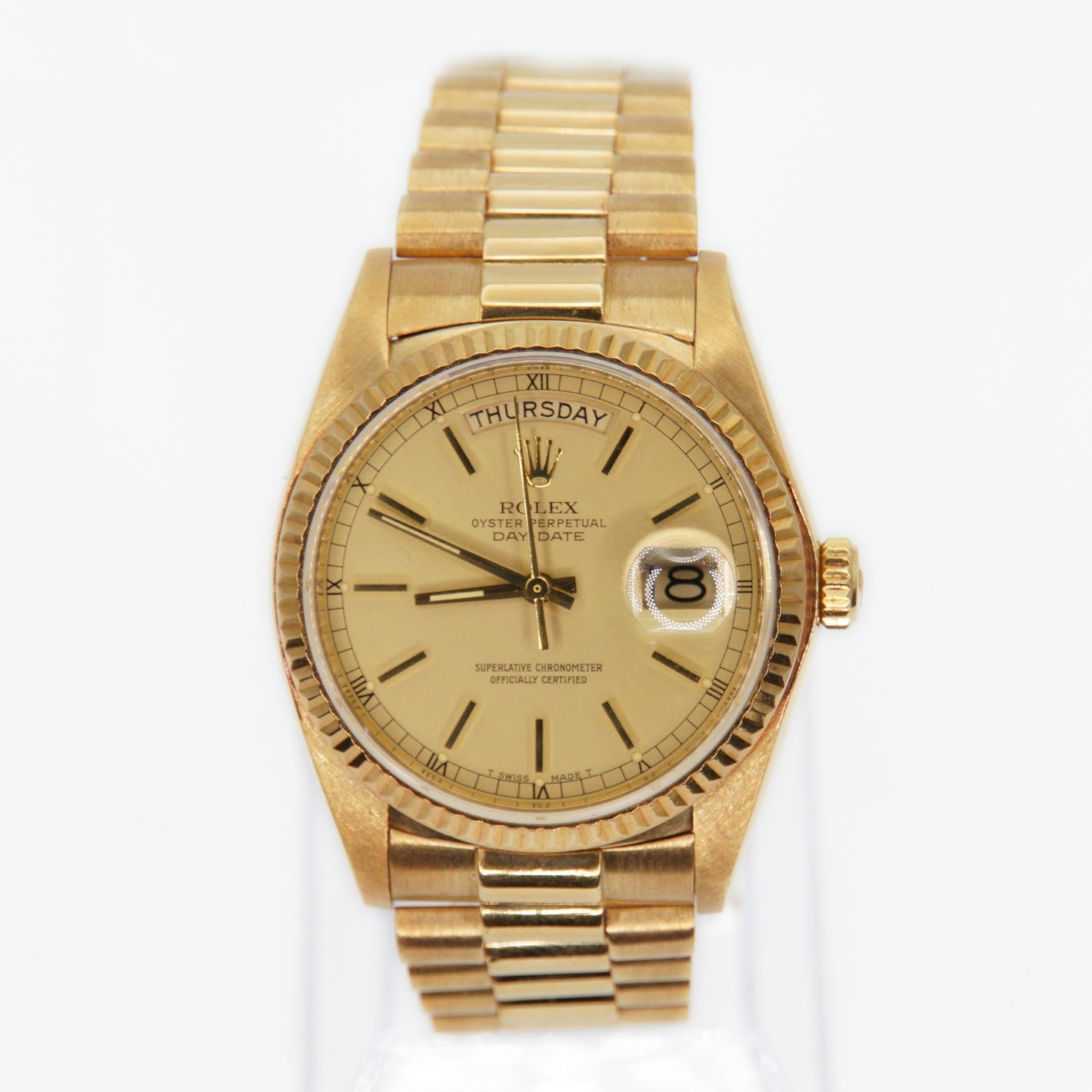 Rolex Day Date 36mm Presidential 18038 - 18k Yellow Gold - Gold Dial - 40037