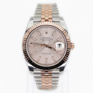 Rolex Datejust 41mm 126331 - 18k Rose Gold & Stainless Steel - Rose Sunburst Dial - 40011