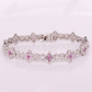 10k Gold Natural Diamond 10mm Clover Bracelet - 20219