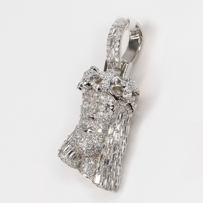 10k Solid Gold Lab Diamond Jesus Pendant - 60643