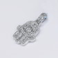 14k Solid Gold Diamond Hamsa Pendant - 60609
