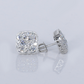 14k Solid Gold 12mm Lab Diamond Square Earrings - 50315