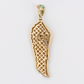 14k Solid Gold Diamond Angel Wing Pendant - 60592