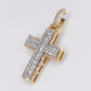 10k Gold Diamond Cross Pendant - 60632
